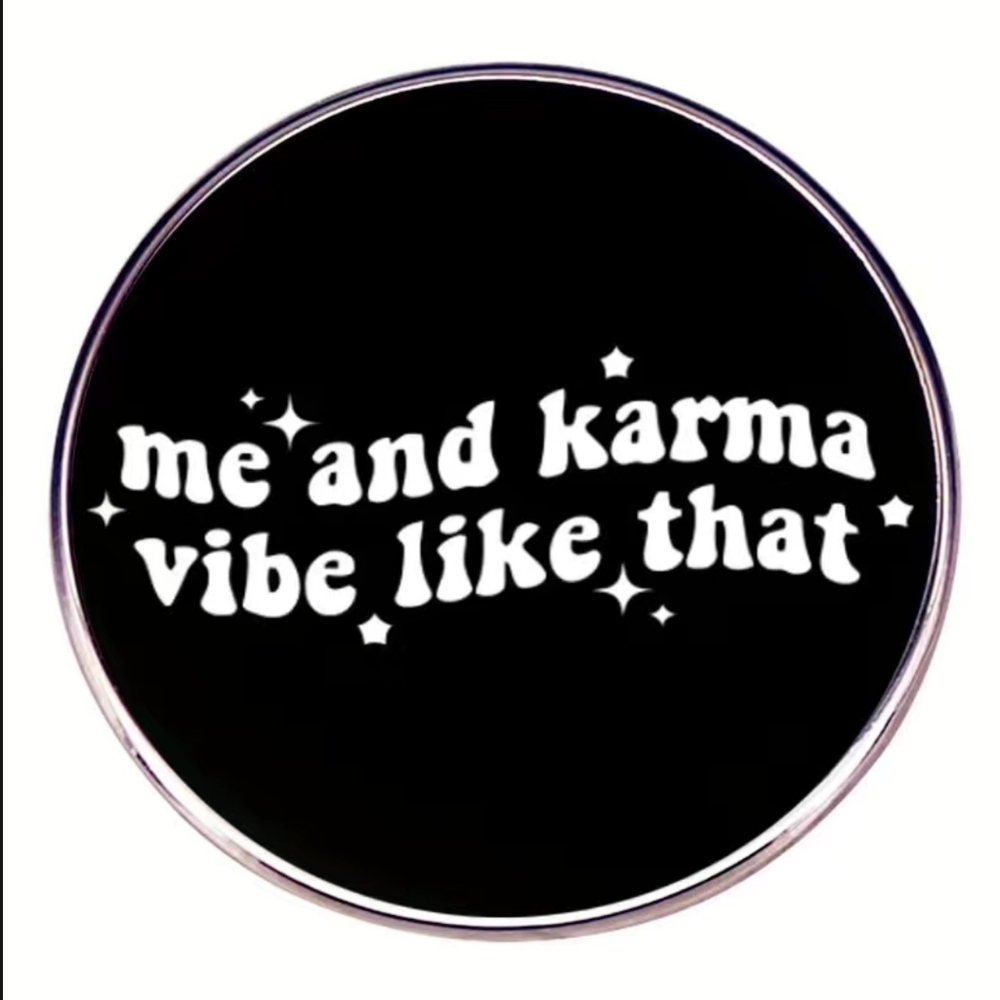 Karma Metal Pin Taylor Swift + Stickers